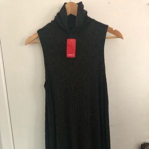 Long black sweater dress